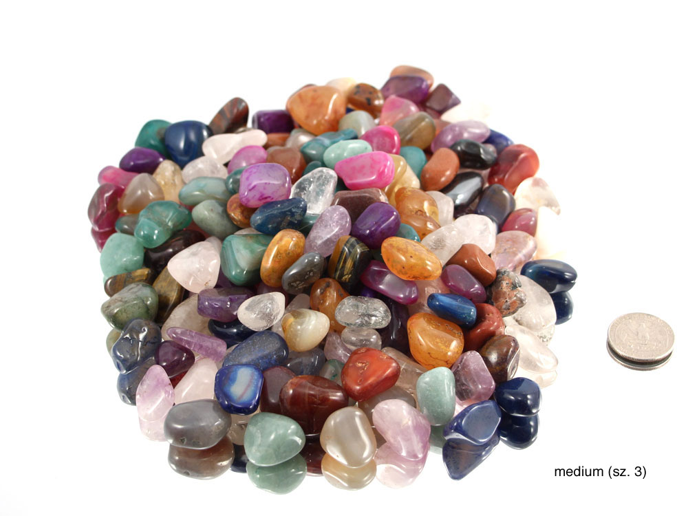 Colorful Tumbled Stones Mix - 1 lb - 6 Sizes available! Colorful Tumbled Stones Mix - 1 lb - 6 Sizes available!