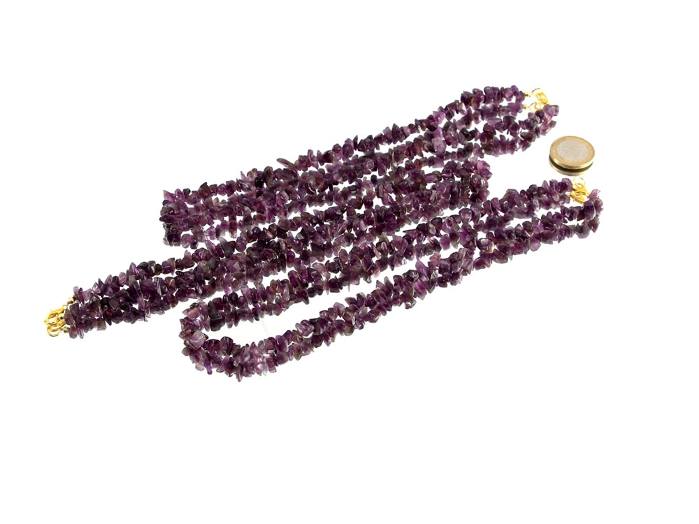 Amethyst Chip Bead Necklace Amethyst Chip Bead Necklace