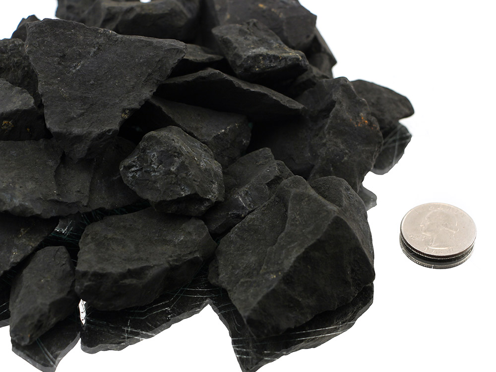 Shungite Small Rough Stones 1-2 in - 1 lb