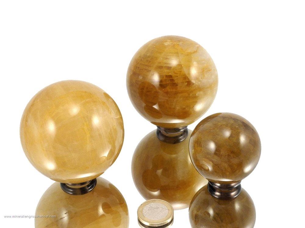 Golden Quartz Spheres - 1 lb Golden Quartz Spheres - 1 lb