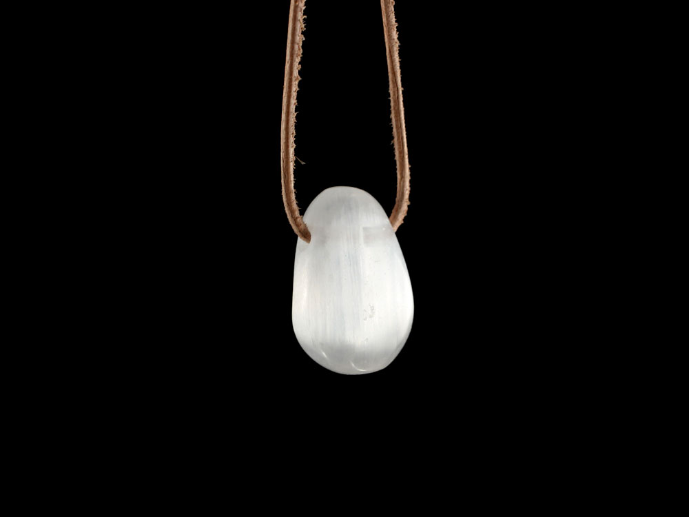 Selenite Drop Bead Pendant Selenite Drop Bead Pendant