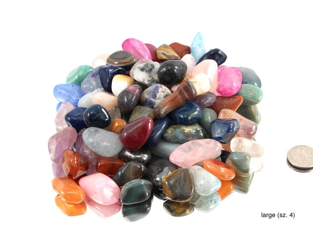 Colorful Tumbled Stones Mix - 1 lb - 6 Sizes available! Colorful Tumbled Stones Mix - 1 lb - 6 Sizes available!
