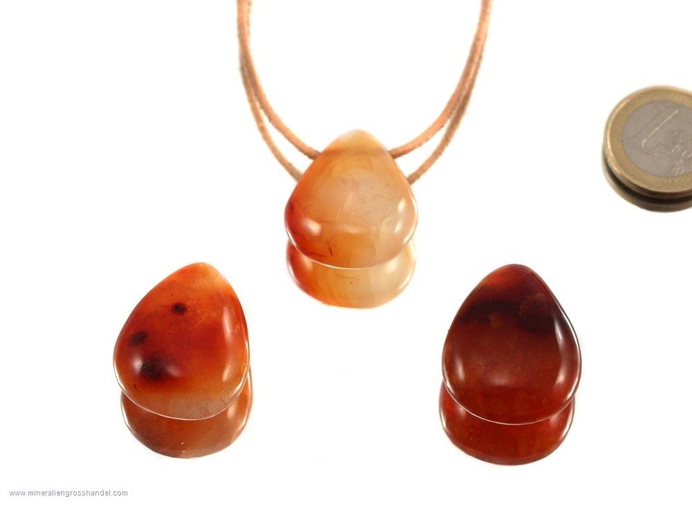 Carnelian Drop Bead Pendant
