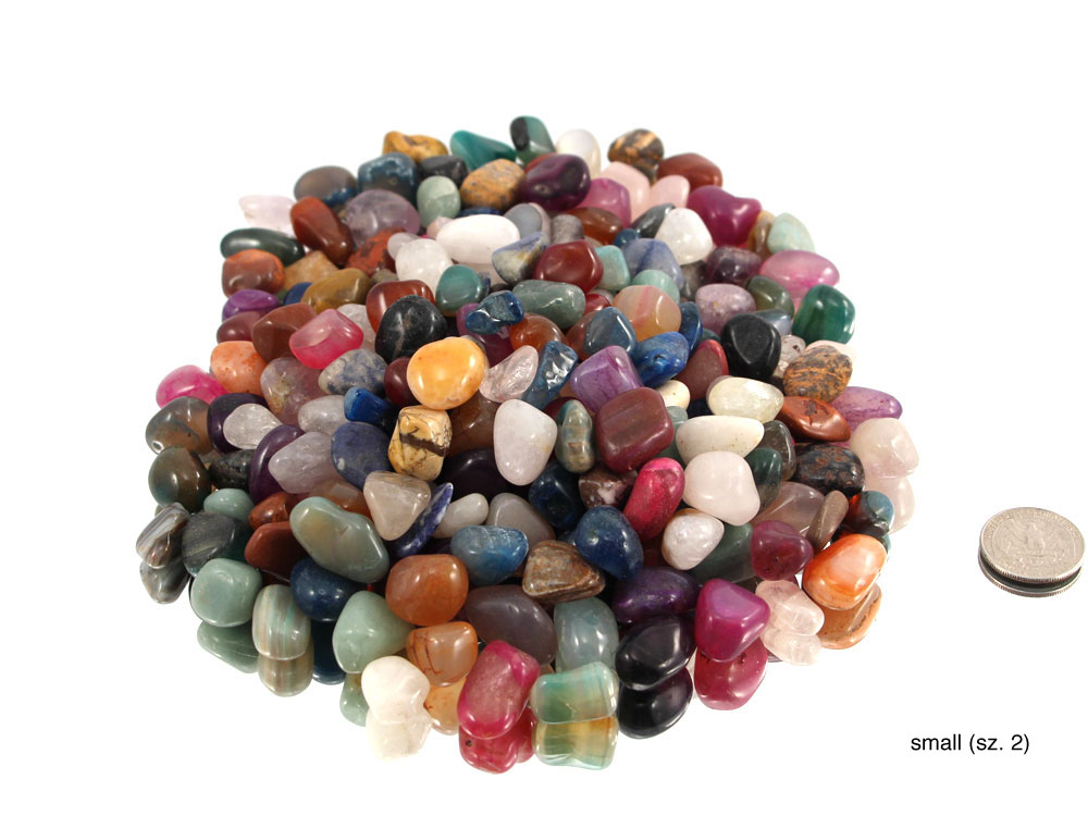 Colorful Tumbled Stones Mix - 1 lb - 6 Sizes available! Colorful Tumbled Stones Mix - 1 lb - 6 Sizes available!