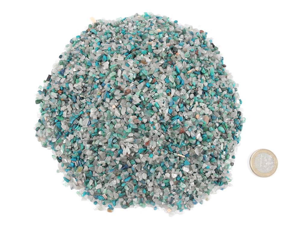Chrysocolla Tumbled Stones Micro - 1 lb