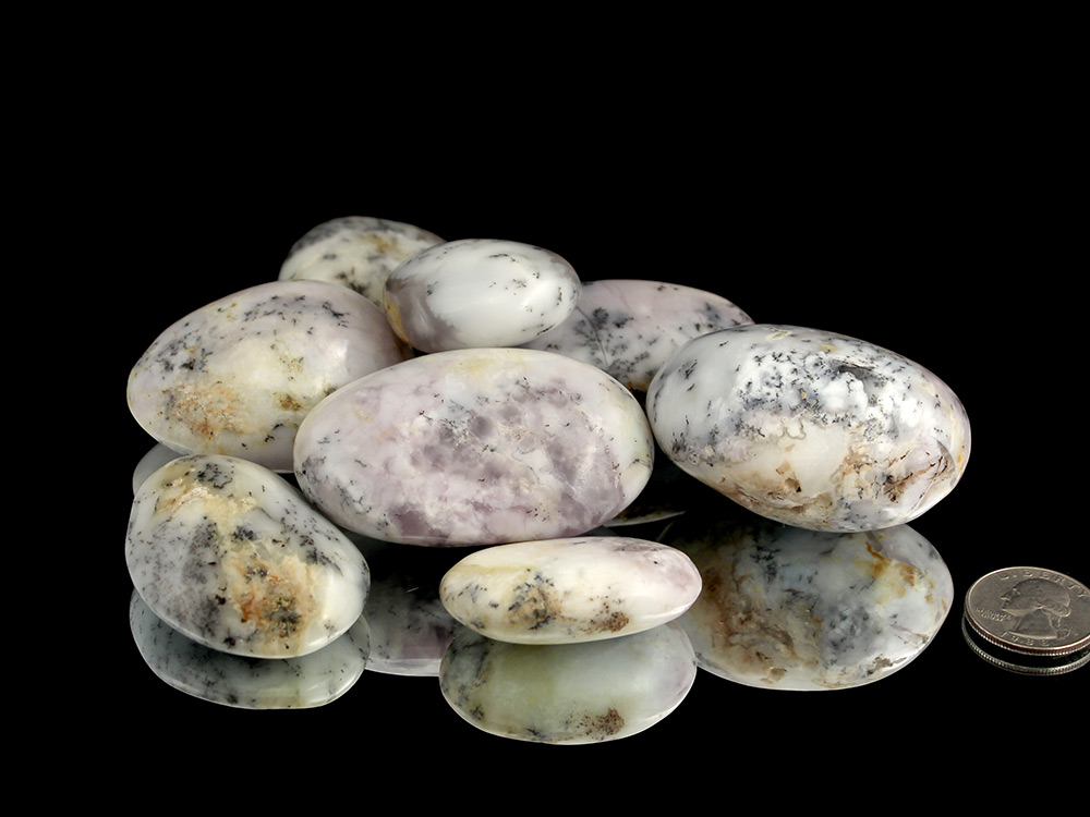 Dendritic Opal XL Tumbled Stones - 1 lb Dendritic Opal XL Tumbled Stones - 1 lb