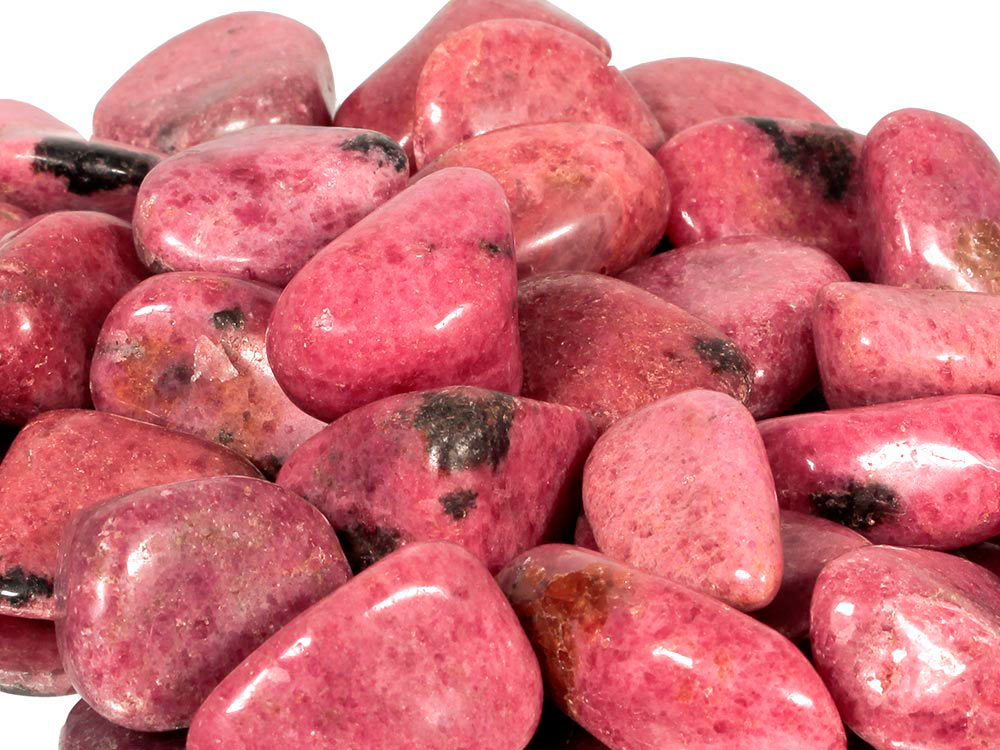 Rhodonite Tumbled Stones - 1 lb Rhodonite Tumbled Stones - 1 lb