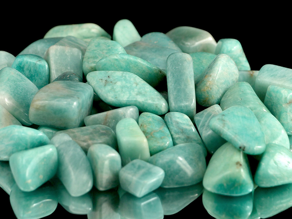 Amazonite Tumbled Stones 1 lb Amazonite Tumbled Stones 1 lb