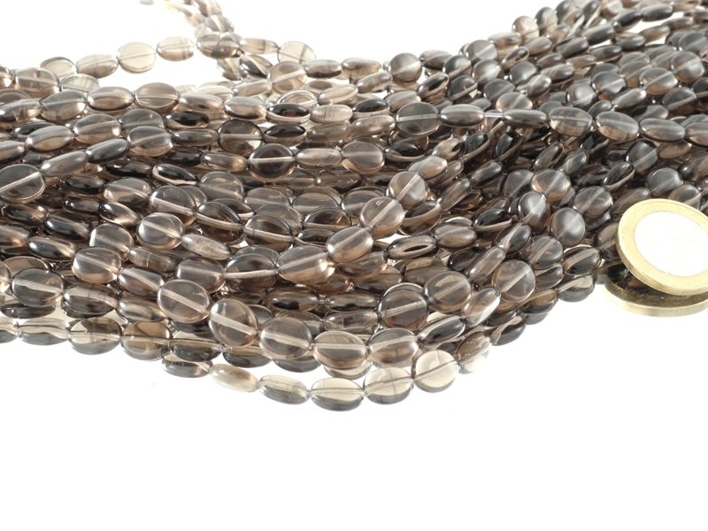 Midnight Lace Obsidian Bead Strand 'Oval'