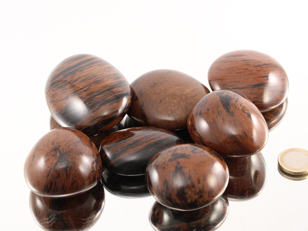 Mahogany Obsidian XL Tumbled Stones - 1 lb