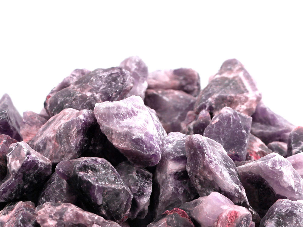 Amethyst Chevron Small Rough Stones (1-2 in) - 1 lb Amethyst Chevron Small Rough Stones (1-2 in) - 1 lb