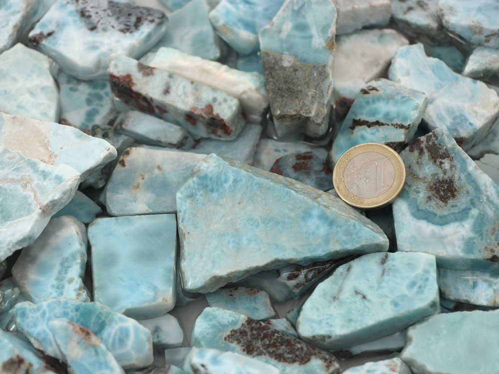 Larimar Rough Slabs - 4 oz Larimar Rough Slabs - 4 oz