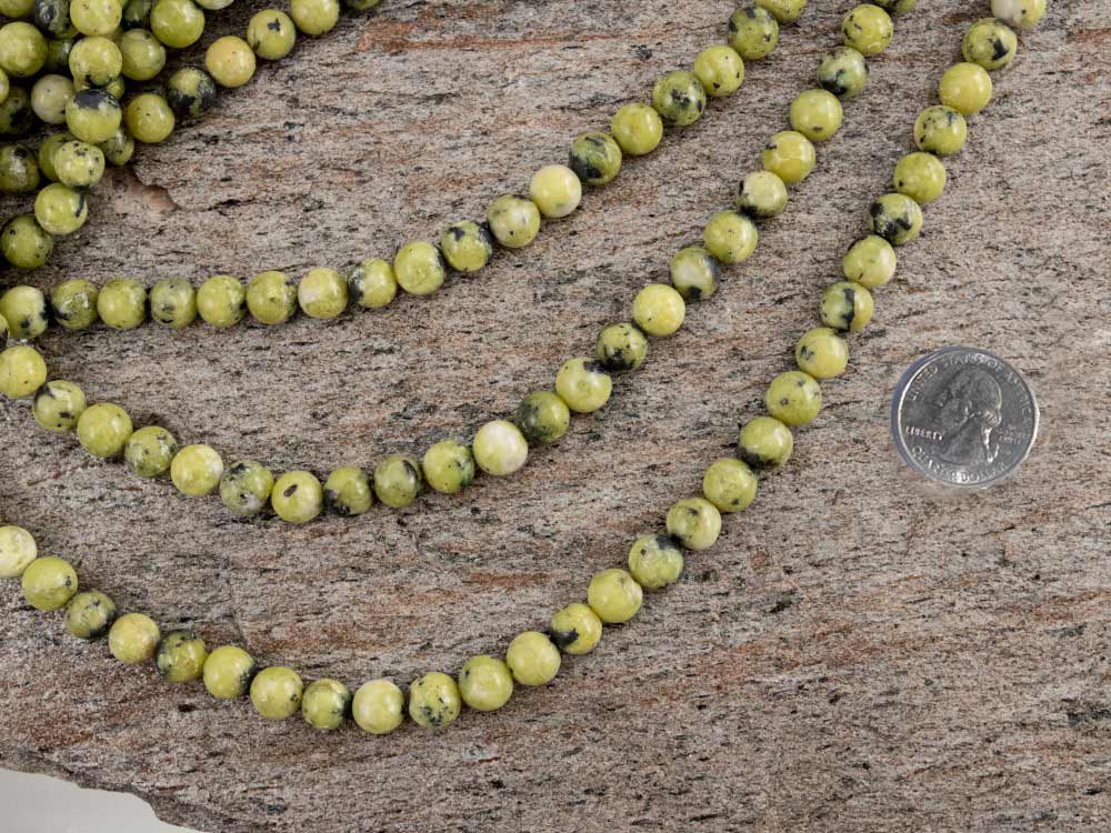 Lizardite Bead Strand 8 mm - 1 pc Lizardite Bead Strand 8 mm - 1 pc