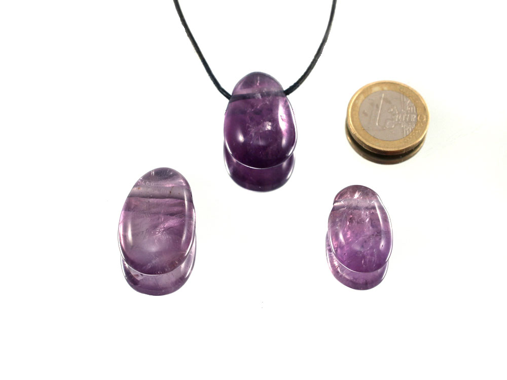 Amethyst Drop Bead Pendant