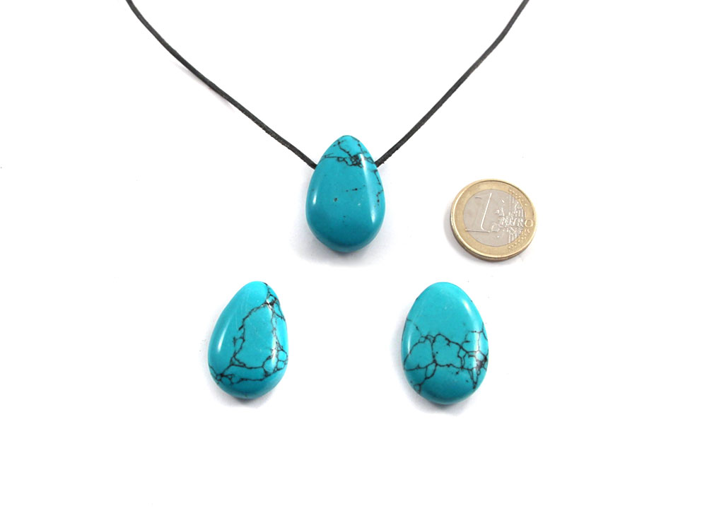 Turquoise (rec.) Drop Bead Pendant