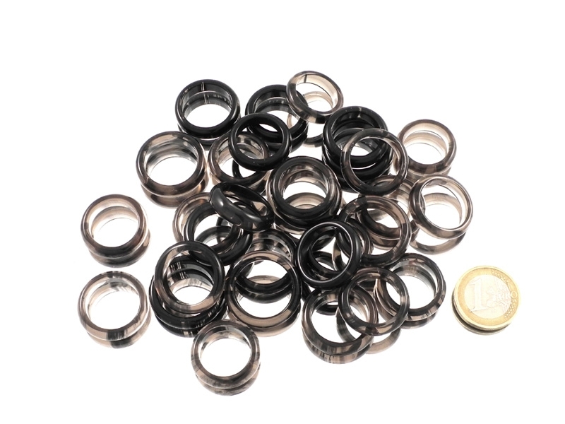 Midnight Lace Obsidian Gemstone Rings - 50-piece Set