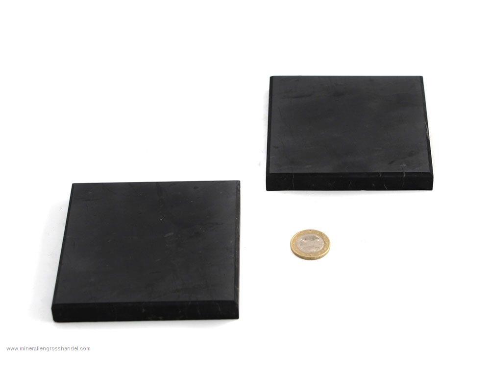Shungite Thick Tile 4 x 4 x 1/2 In - 1 pc