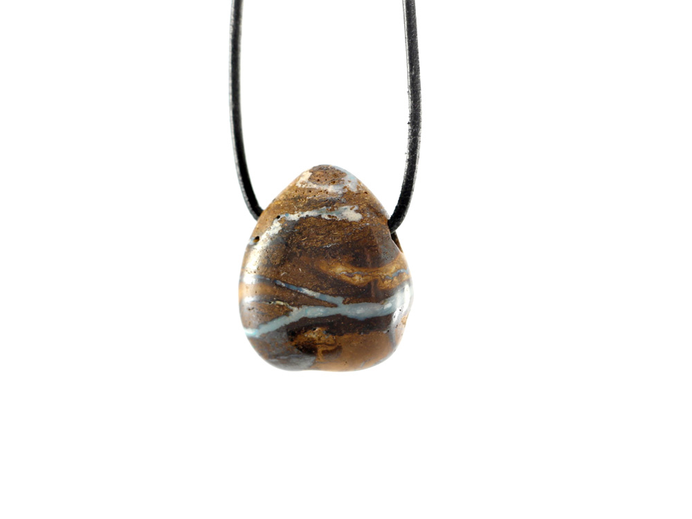 Boulder Opal Drop Bead Pendant Boulder Opal Drop Bead Pendant