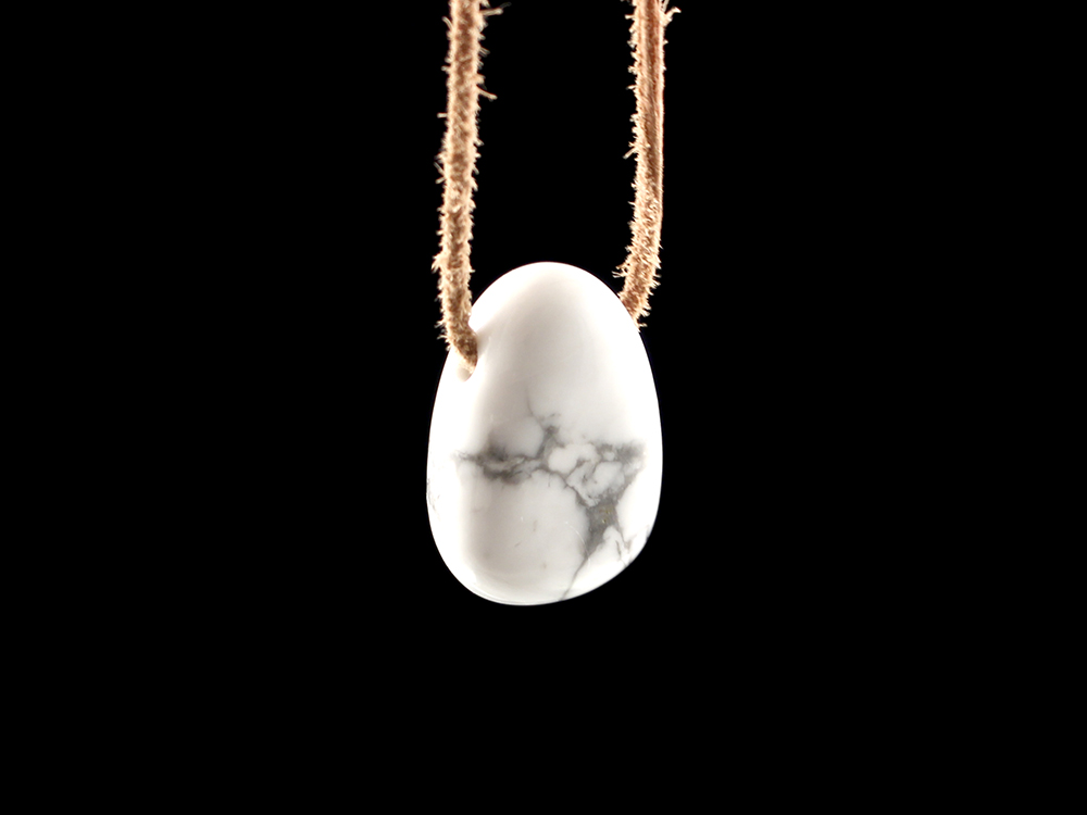 Magnesite (Howlite) Drop Bead Pendant Magnesite (Howlite) Drop Bead Pendant