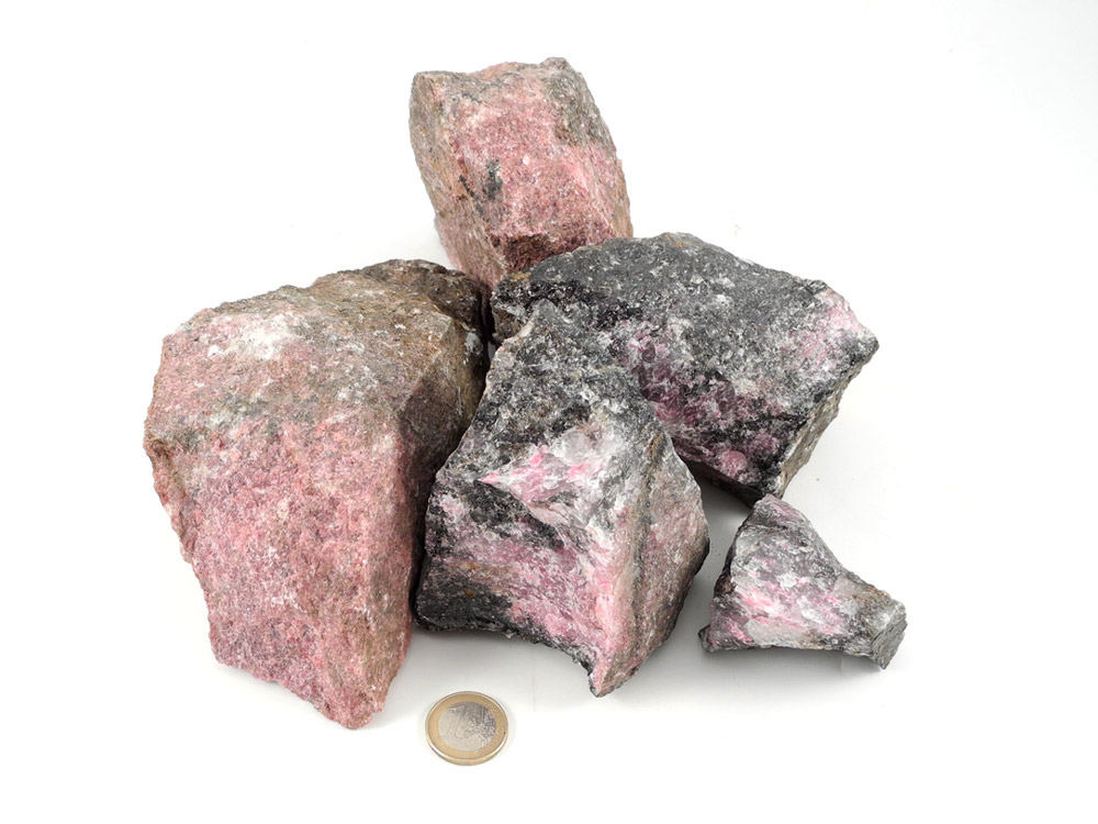 Rhodonite Rough Stones - 1 lb
