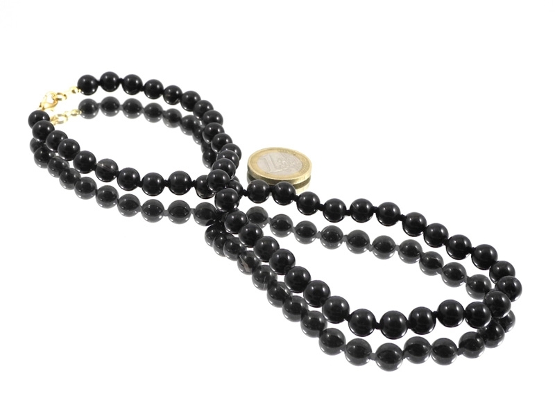 Midnight Lace Obsidian Round Bead Necklace Midnight Lace Obsidian Round Bead Necklace