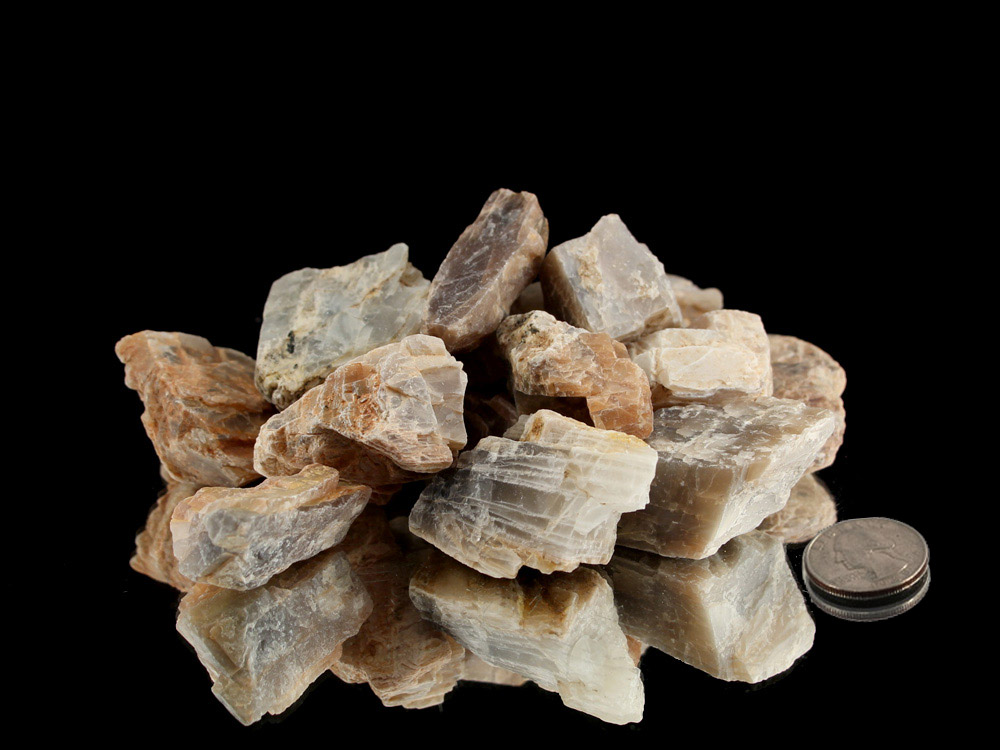 Moonstone Rough Stones - 1 lb Moonstone Rough Stones - 1 lb
