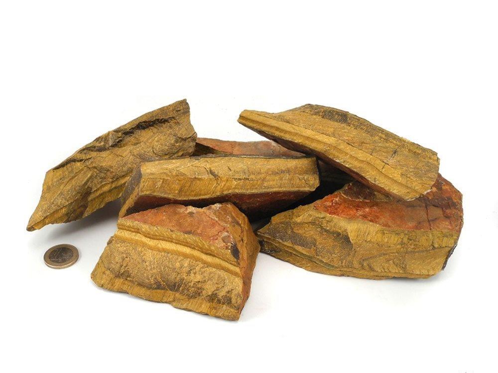 Tiger Eye Rough Stones A Grade - 1 lb