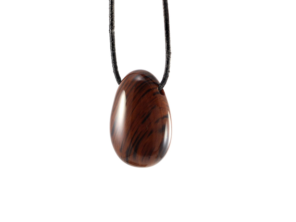 Mahogany Obsidian Drop Bead Pendant Mahogany Obsidian Drop Bead Pendant
