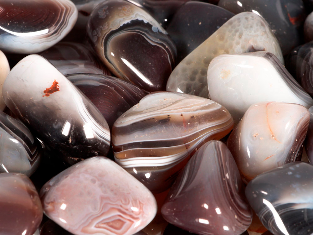 Botswana Agate Tumbled Stones - 1 lb Botswana Agate Tumbled Stones - 1 lb