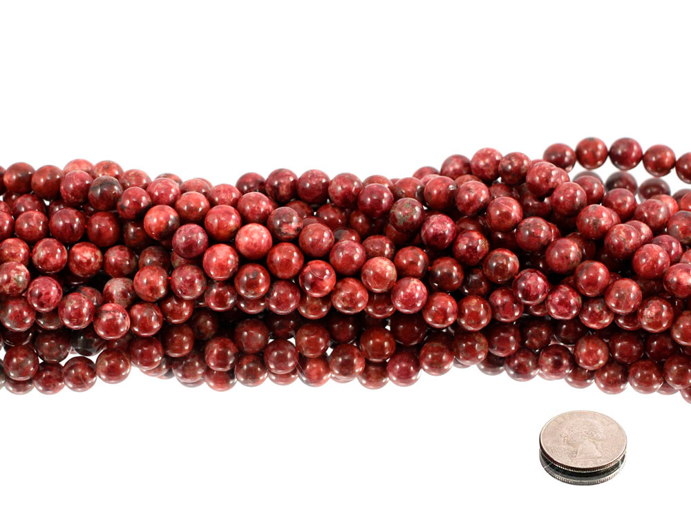 Thulite Bead Strand 10 mm - 1 pc Thulite Bead Strand 10 mm - 1 pc