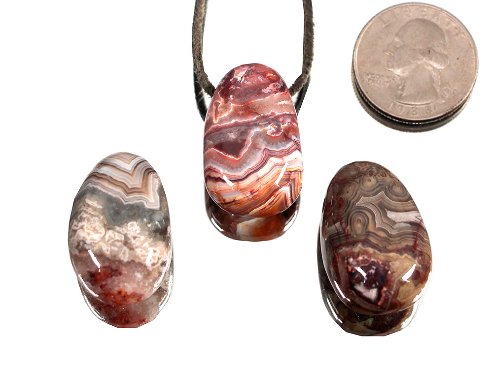 Laguna Crazy Lace Drop Bead Pendant - 1pc Laguna Crazy Lace Drop Bead Pendant - 1pc