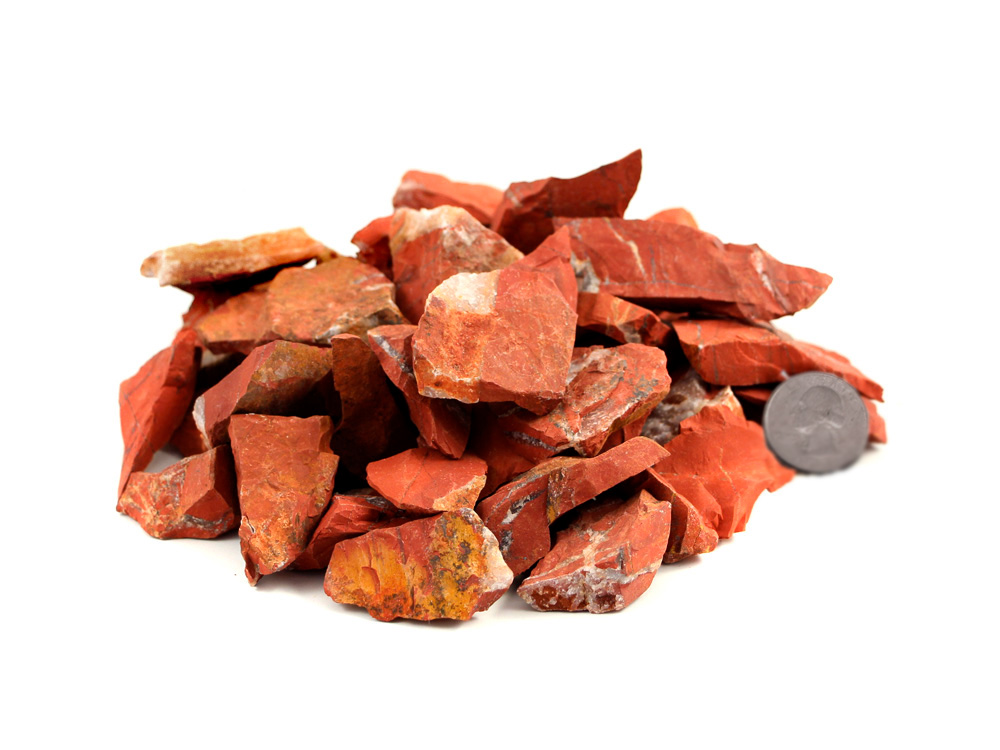 Red Jasper Small Rough Stones - 1 lb