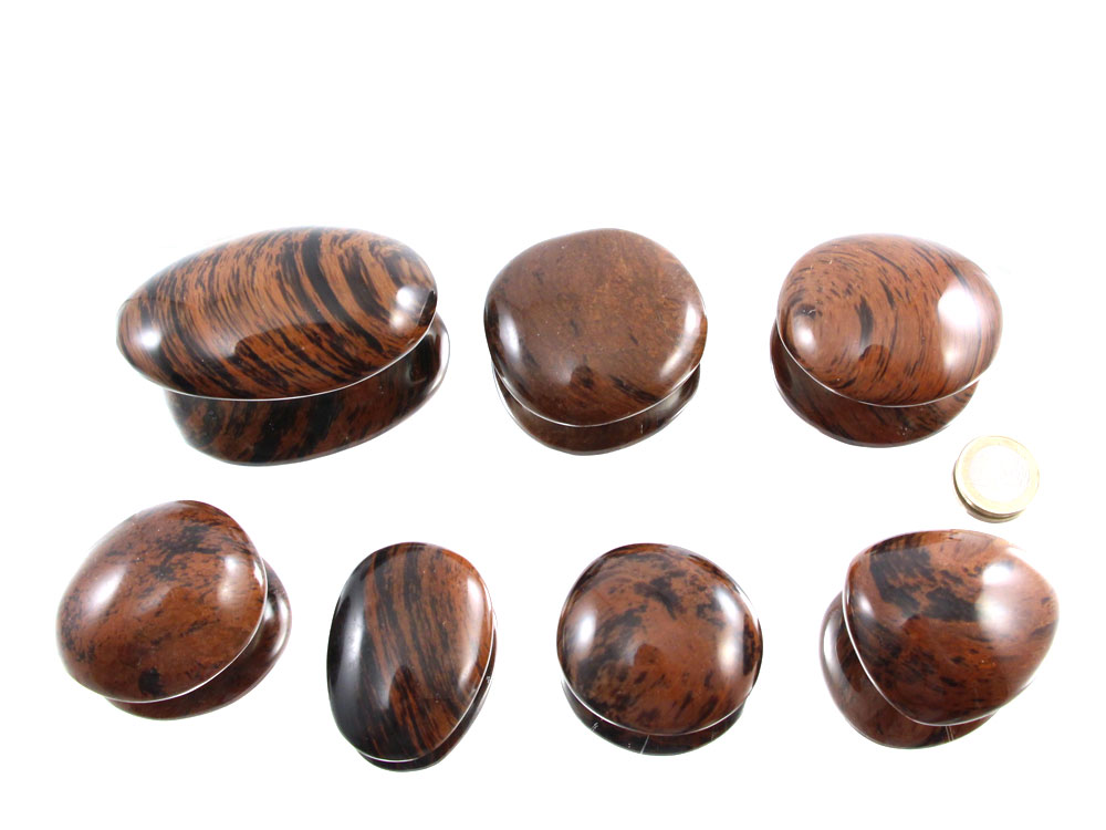 Mahogany Obsidian XL Tumbled Stones - 1 lb Mahogany Obsidian XL Tumbled Stones - 1 lb