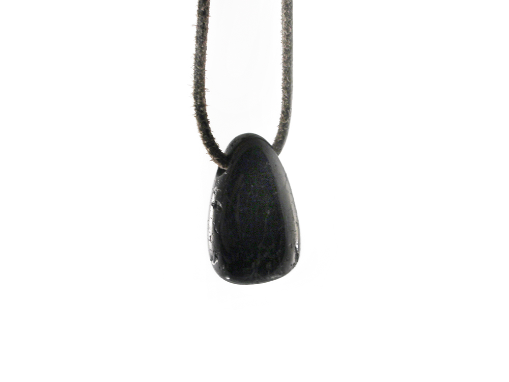 Black Tourmaline Drop Bead Pendant Black Tourmaline Drop Bead Pendant