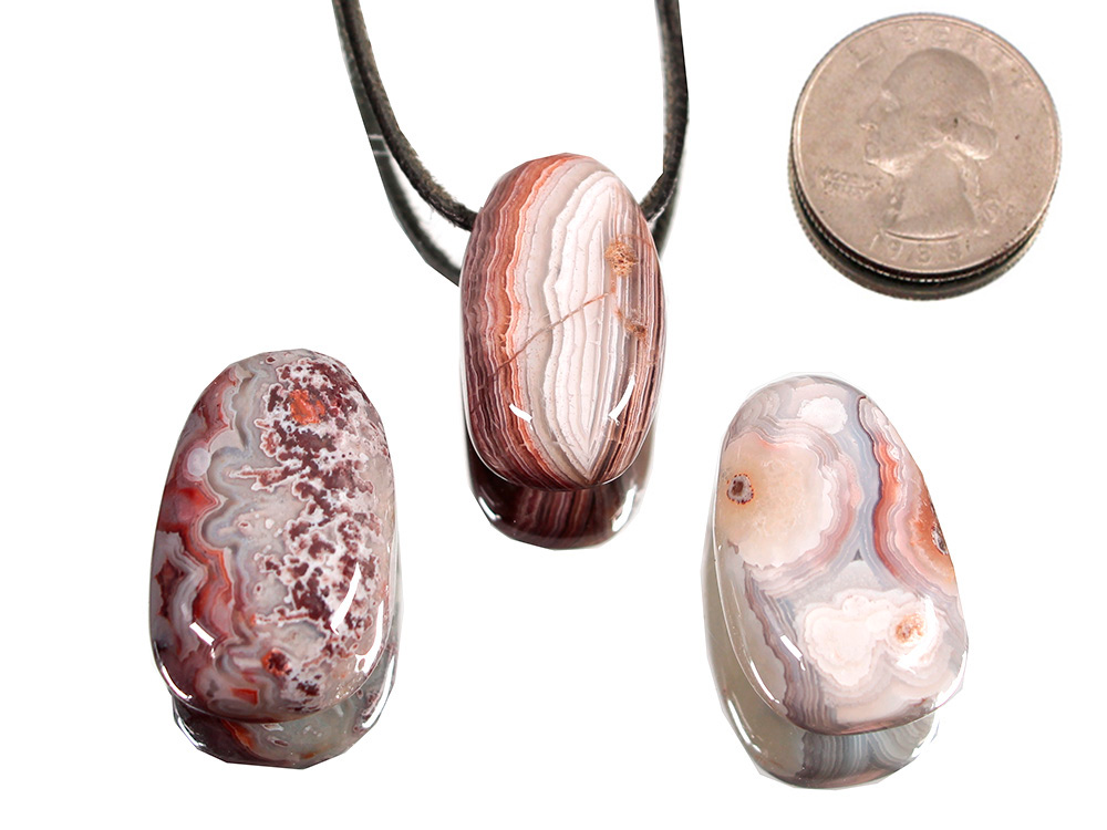 Laguna Crazy Lace Drop Bead Pendant - 1pc Laguna Crazy Lace Drop Bead Pendant - 1pc