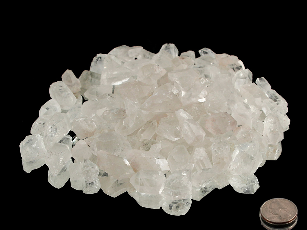 Very Small Quartz Crystals, 1 In, A grade - 1 lb