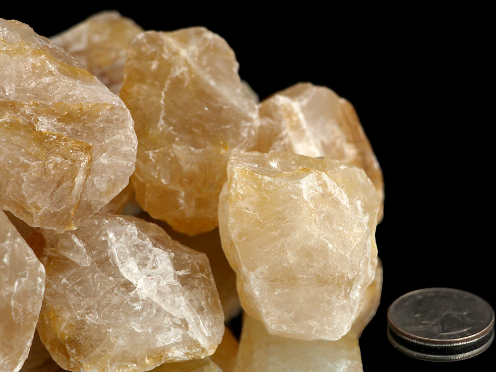 Golden Quartz Rough Stones Small - 1lb Golden Quartz Rough Stones Small - 1lb