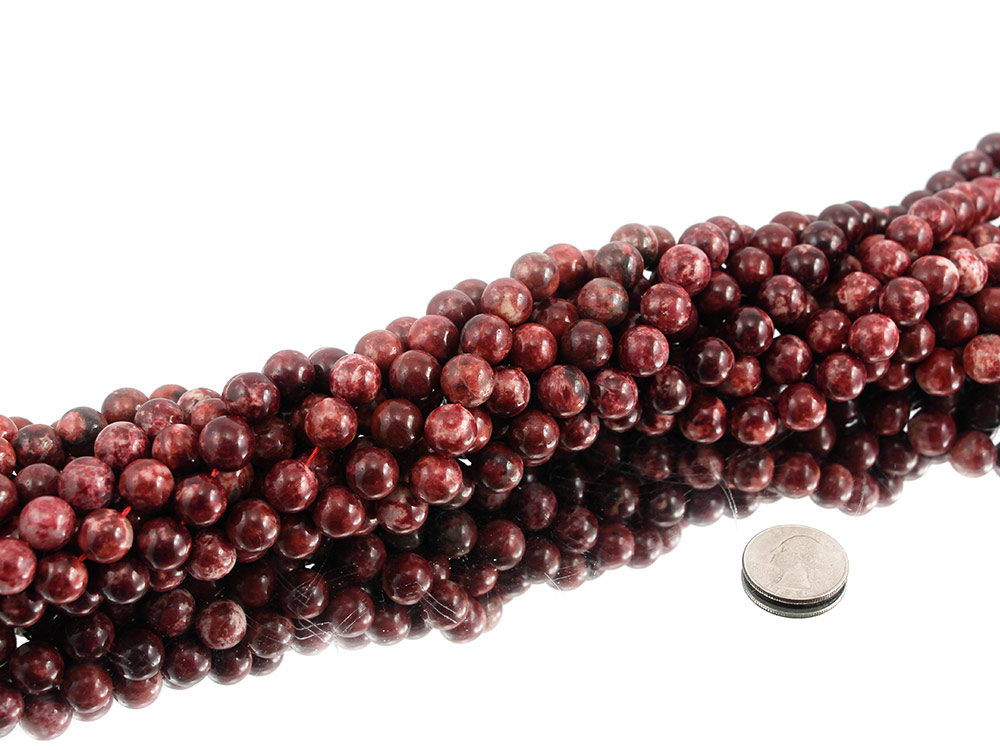 Thulite Bead Strand 12 mm - 1 pc
