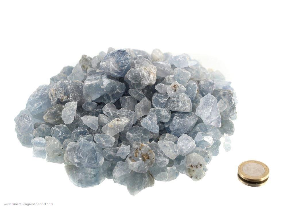 Celestine Small Rough Stones - 1 lb