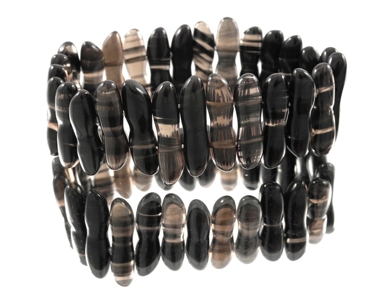 Midnight Lace Obsidian Bracelet 'Wave' Midnight Lace Obsidian Bracelet 'Wave'