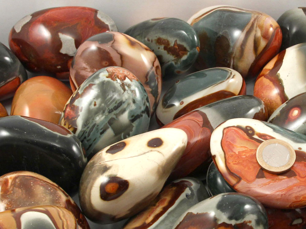 Polychrome Jasper XL Tumbled Stones - 1 lb Polychrome Jasper XL Tumbled Stones - 1 lb