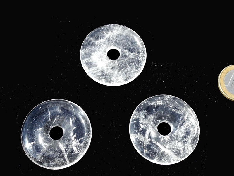 Rock Crystal / Quartz Jewelry Donut 40 mm - 1 pc