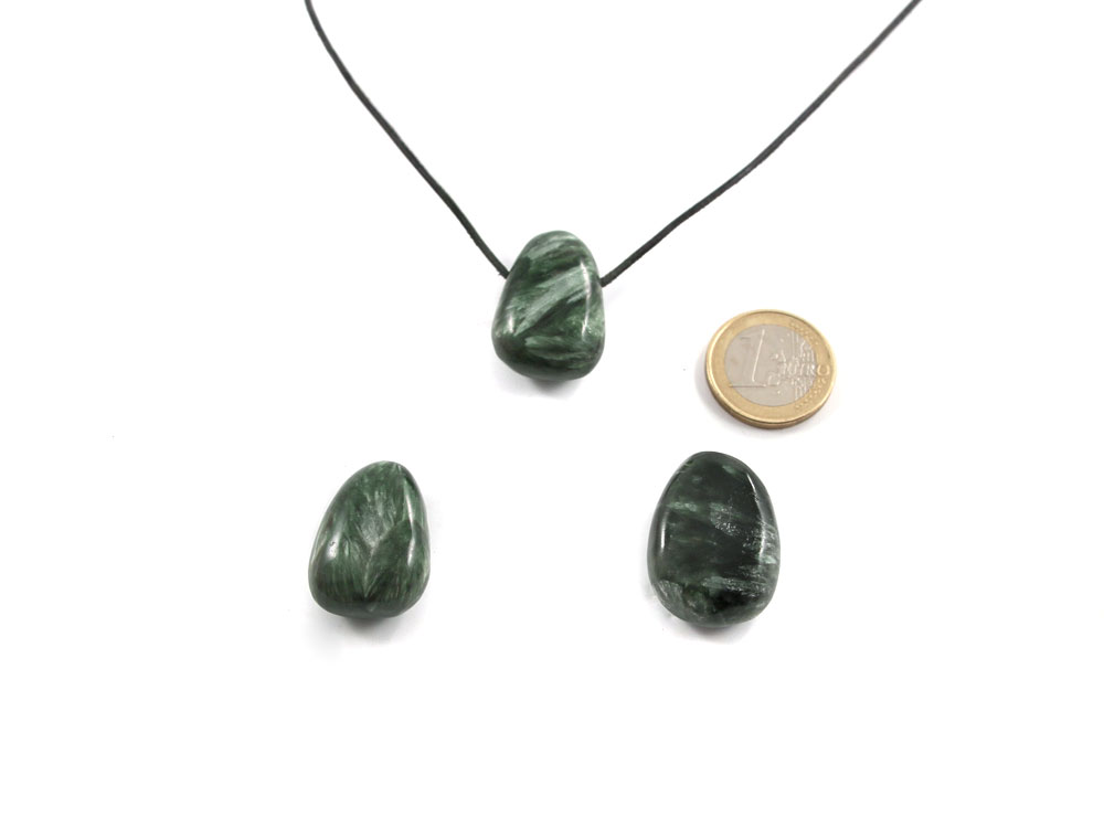 Seraphinite Drop Bead Pendant