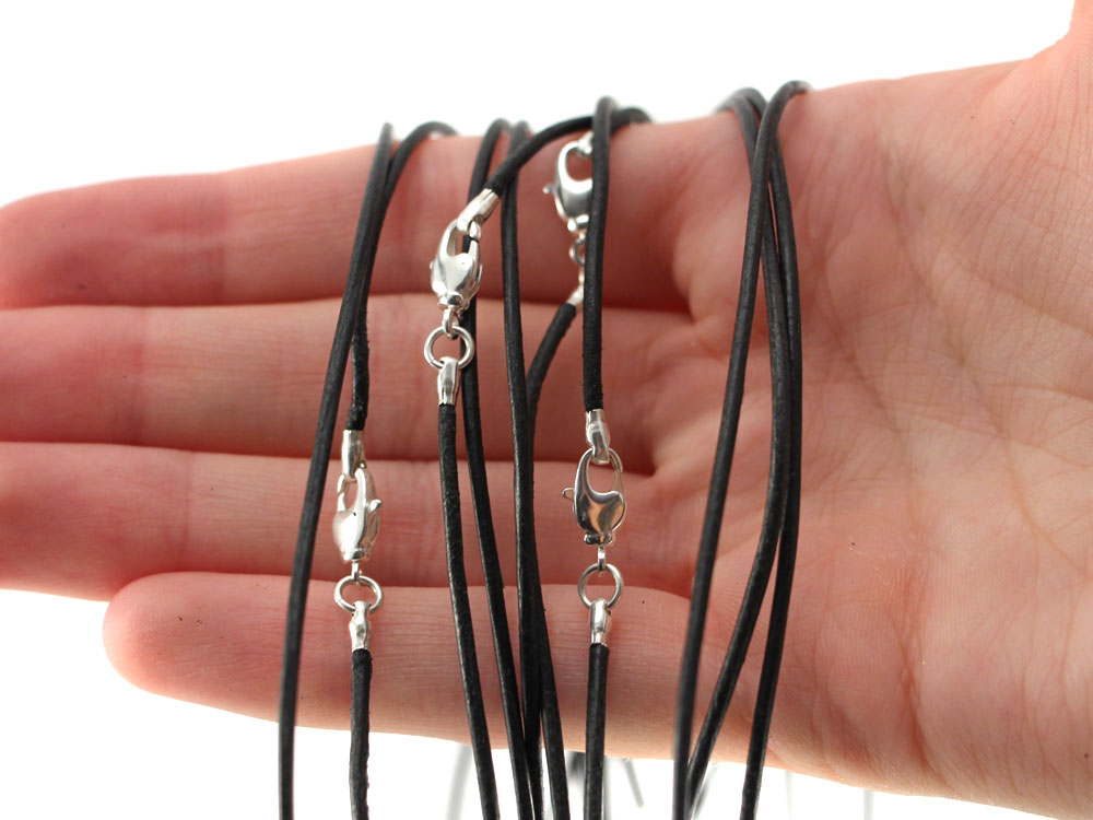 Leather Cord With Clasp - Black or Tan Leather Cord With Clasp - Black or Tan