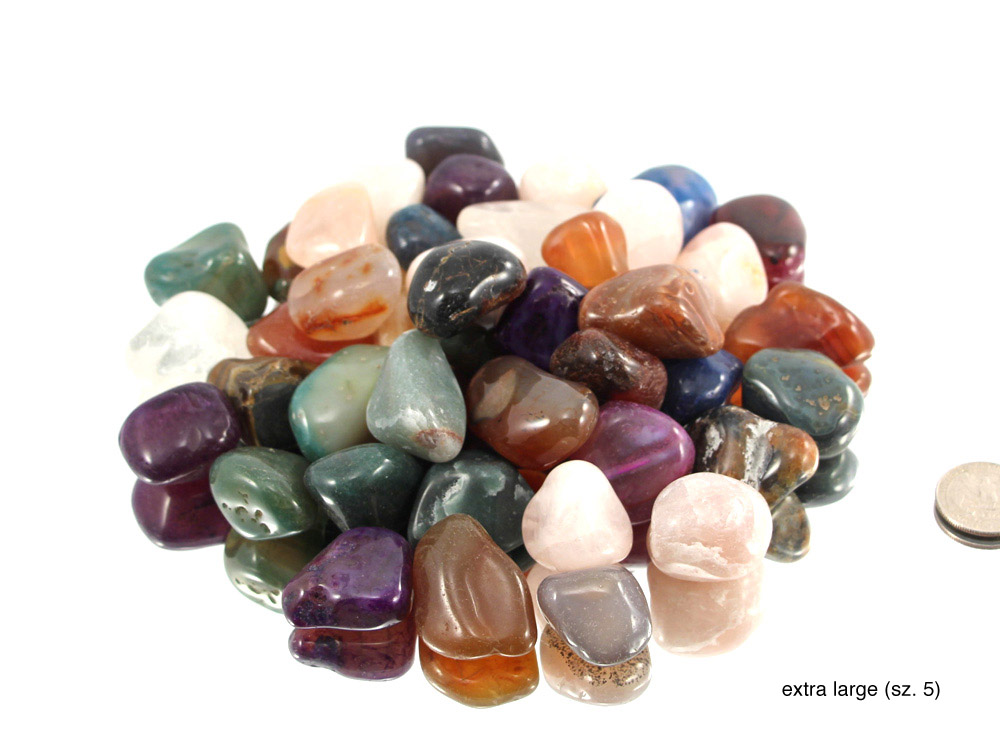 Colorful Tumbled Stones Mix - 1 lb - 6 Sizes available!