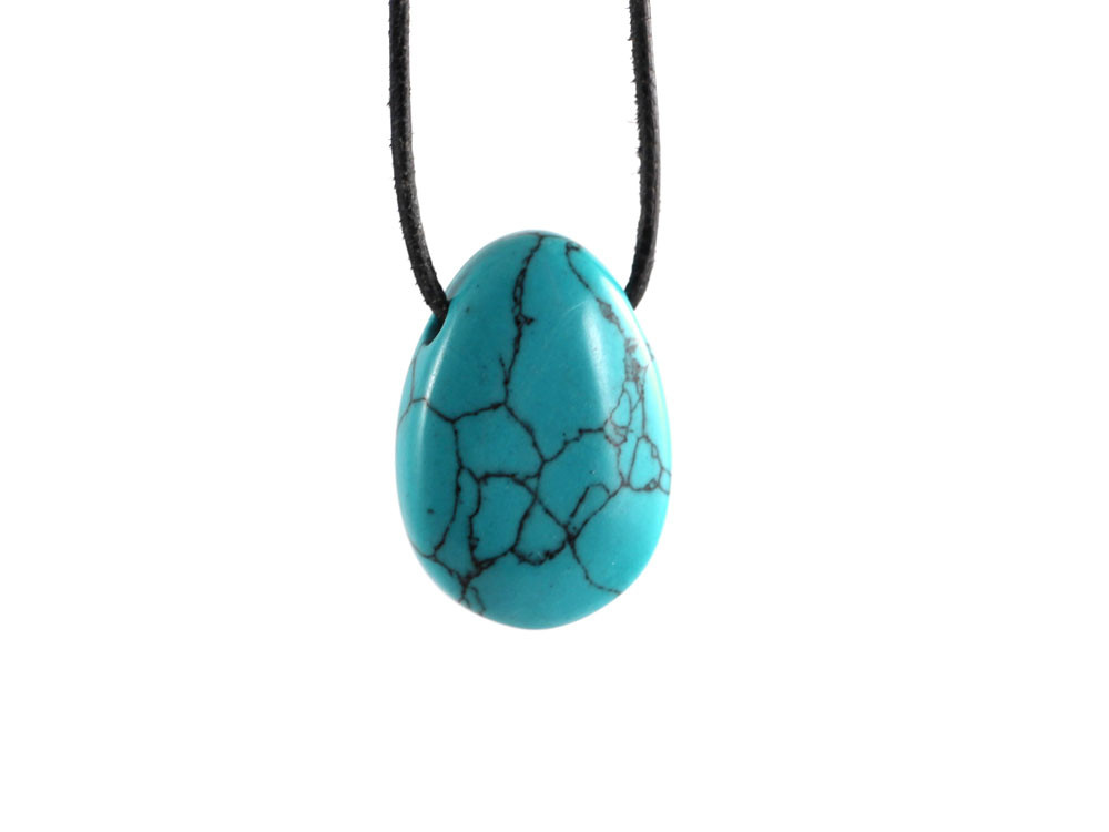 Turquoise (rec.) Drop Bead Pendant Turquoise (rec.) Drop Bead Pendant