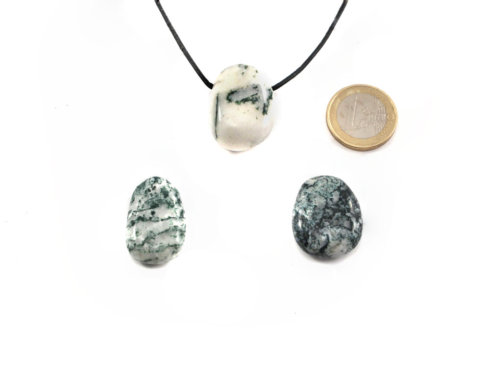 Tree Agate Drop Bead Pendant
