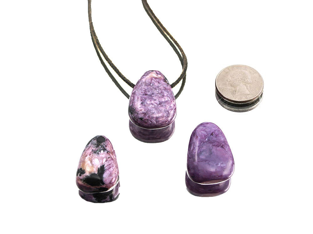 Charoite Drop Bead Pendant