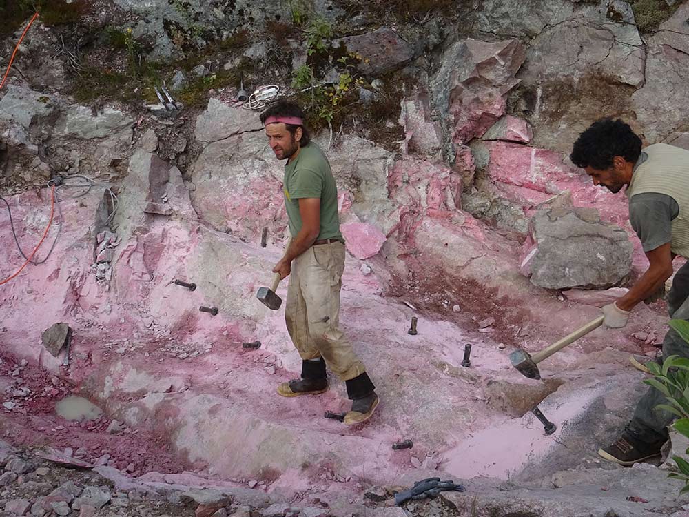 Thulite Palm Stone - 1 pc Thulite Palm Stone - 1 pc