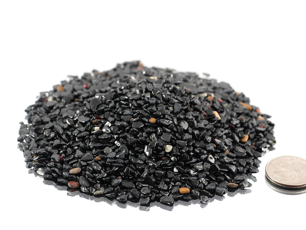 Black Tourmaline micro Tumbled Stones - 1 lb Black Tourmaline micro Tumbled Stones - 1 lb